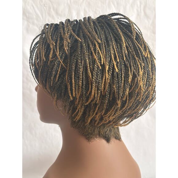 Micro Braids asymmetrical Bob Wig w/Lace part by Especially Yours® color T27B - Picture 3 of 7